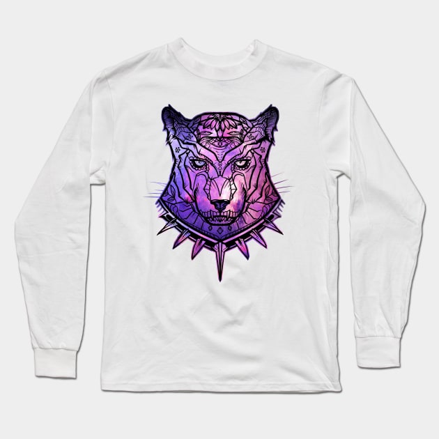 Black Panther Sky Long Sleeve T-Shirt by LivMat